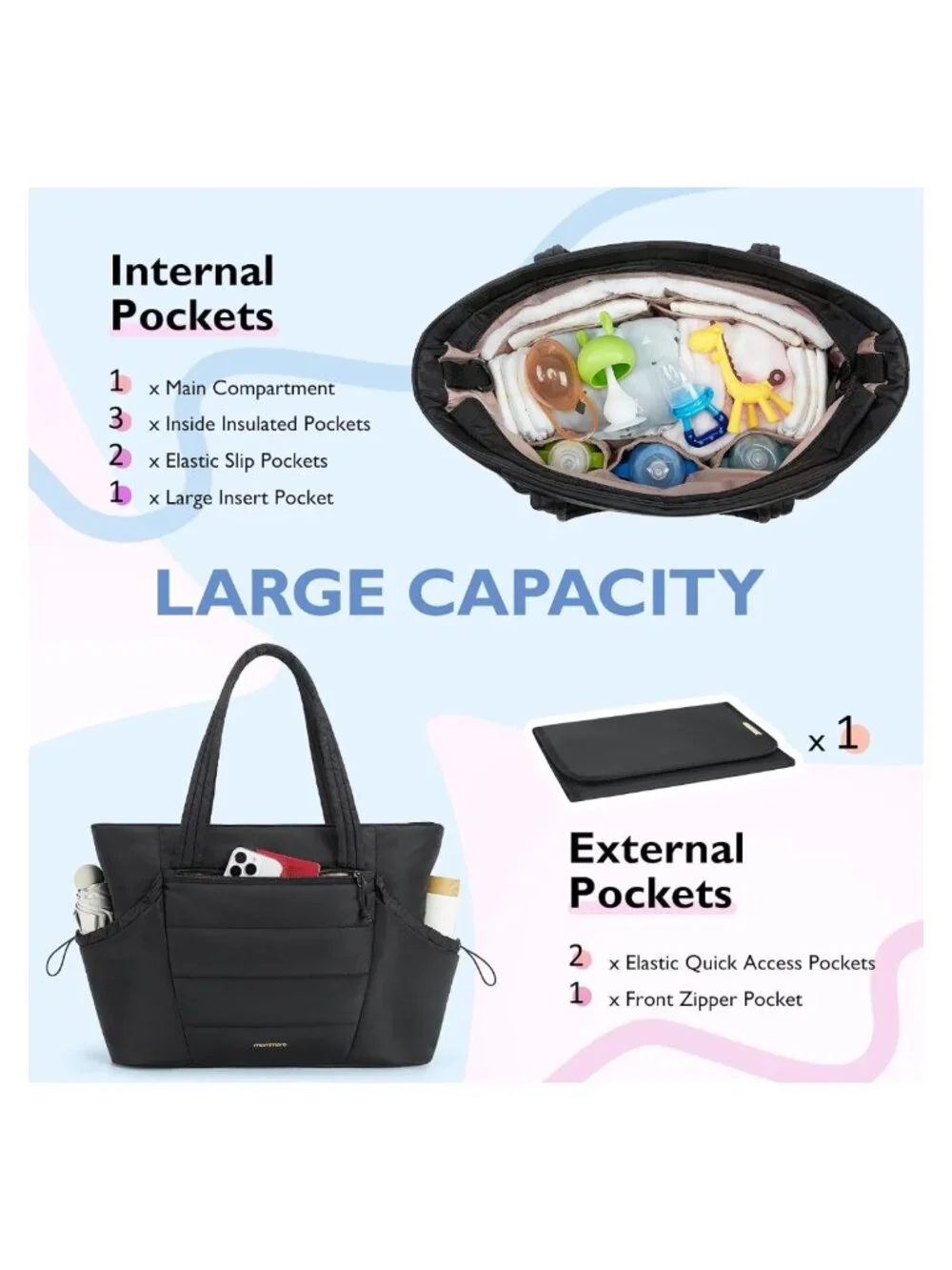 N/A diaper bag